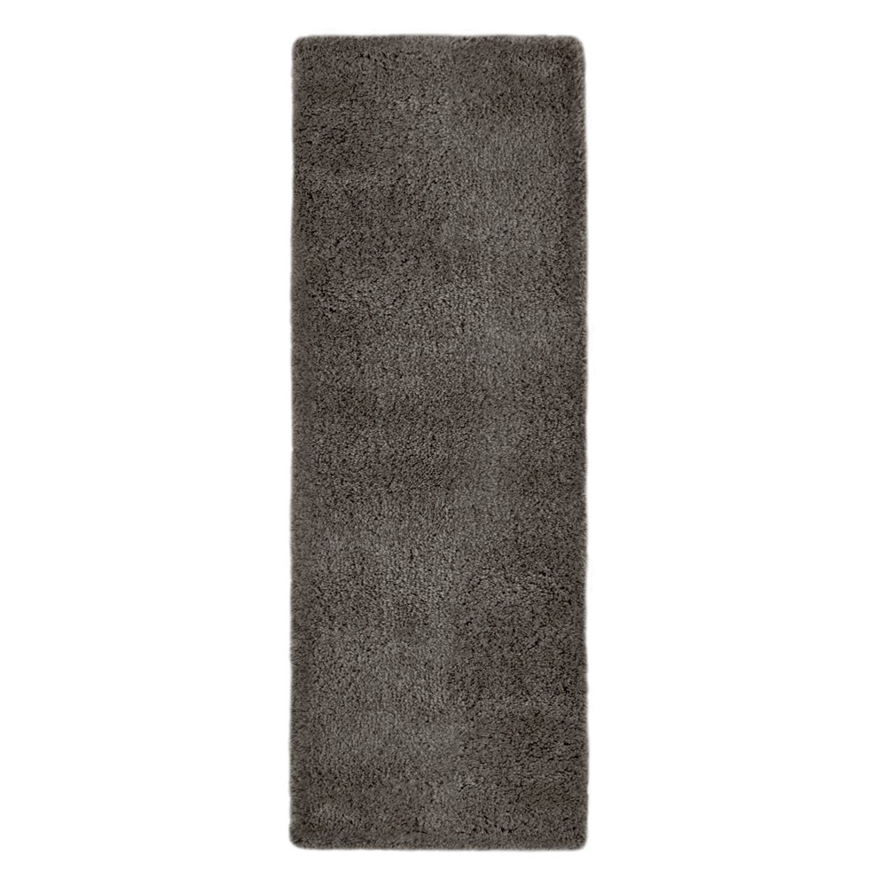 Snug Plain Shaggy Modern Runner Rugs in Charcoal Grey